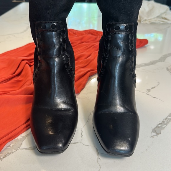 Black Vegan Leather Franco Sarto Boots - Picture 2 of 5